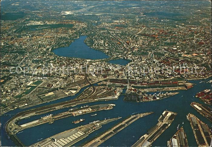 HAMBURG  CITY Fliegeraufnahme Hafen