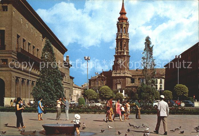 Zaragoza Saragossa Espana Plaza Catedrales  Seo