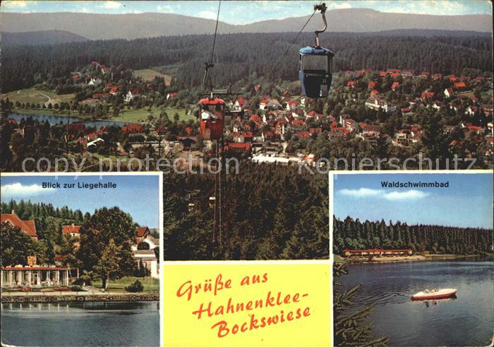 Hahnenklee-Bockswiese Harz Waldschwimmbad Liegehalle Luftseilbahn