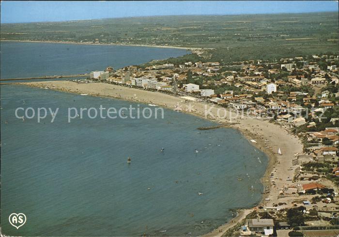 Le Grau d Agde Fliegeraufnahme Strand