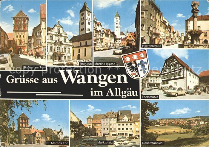 Wangen Allgaeu St. Martins Tor Rathaus Martins-Kirche Herrenstrasse Eselsmuehle