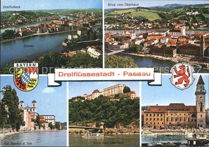 PAssAU Bayern Dreuflusseck Oberhaus Rathaus