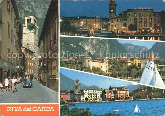 Riva del Garda Hotel Sole Strassenmotiv Segelboot