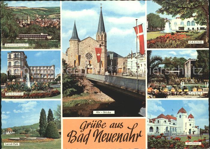 Bad Neuenahr-Ahrweiler Ahr-Bruecke Kurpark Casino Kurhaus Lenne-Park