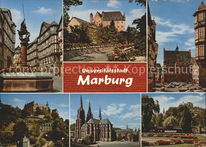 Marburg Lahn Bruennen Muenster Park Burg