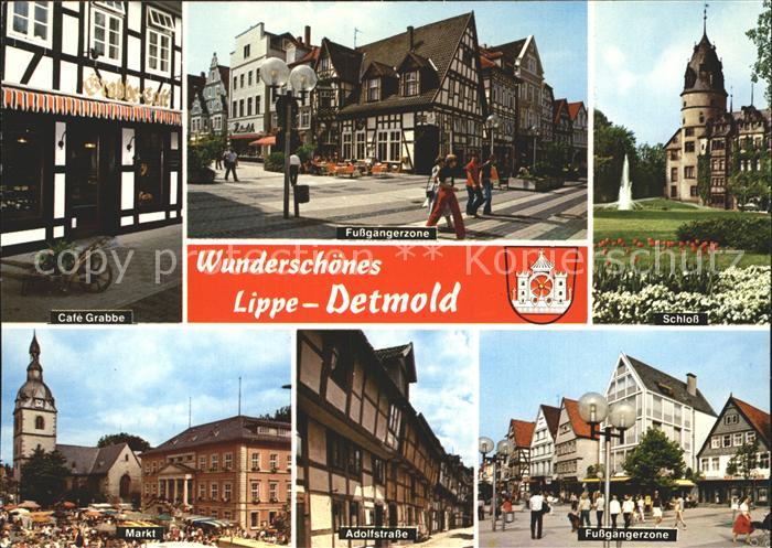 Detmold Cafe Grabbe Fussgaengerzone Schloss Markt