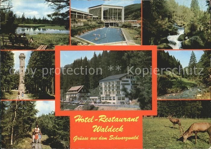 Poppeltal Hotel Restaurant Waldeck Hirsch Turm Schwimmbad