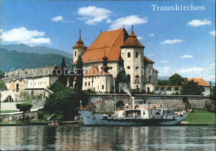 Traunkirchen Pfarrkirche Maria Kroenung Raddampfer Gisela