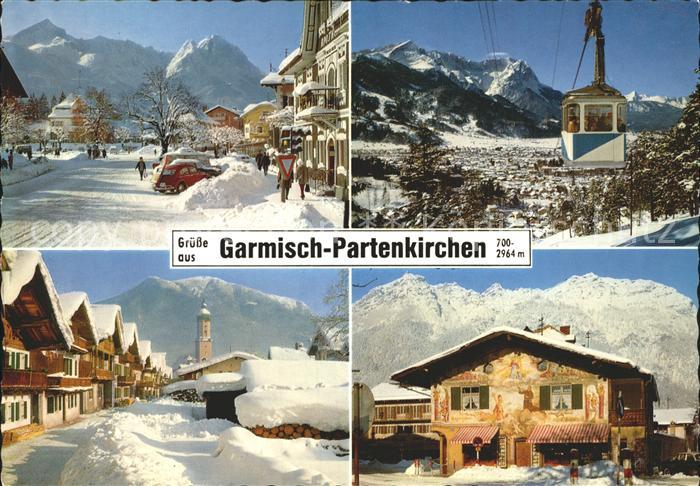 GARMISCH-PARTENKIRCHEN Bayern Marktplatz Zugspitzgruppe Wankbahn Kramer