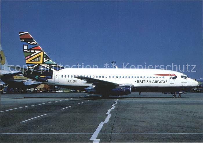 Flugzeuge Zivil British Airways Comair Martha Masanabo colours Boeing 737-200 ZS