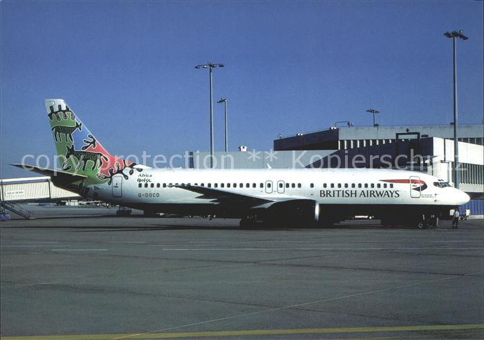 Flugzeuge Zivil British Airways Animals rees colours Boeing 737-400 G-DOCD