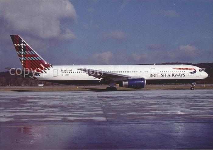 Flugzeuge Zivil British Airways Benyhone Tartan colours Boeing 767-336 ER G-BNWF
