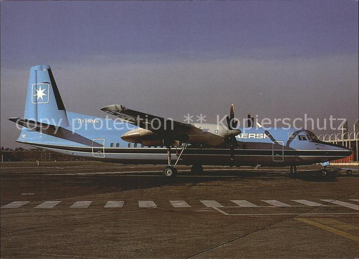 Flugzeuge Zivil Maersk Air Fokker 50 DY-MMH