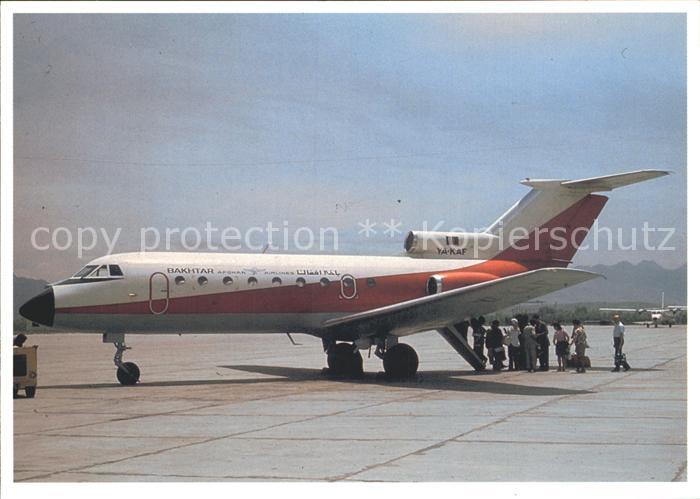 Flugzeuge Zivil Bakhtar Afghan Airlines Yakovlev 40 YA-KAF cn 9120617
