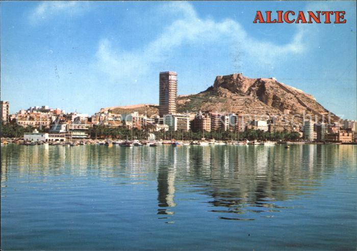 Alicante Panoramica Puerto y Castillo de Santa Barbara