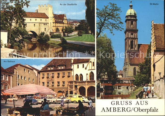 Amberg Oberpfalz Stadtbrille Wassertorbau St Martin Kirche Marktplatz Rathaus