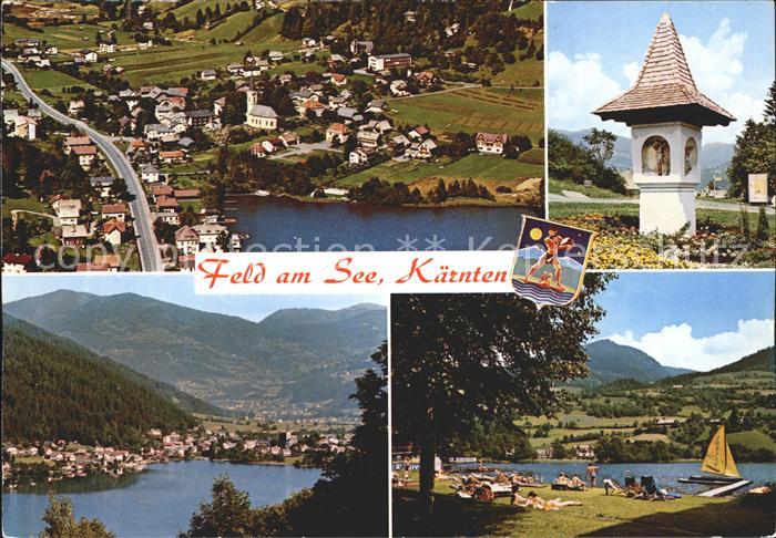 Feld See Sommerfrische Alpenseebad Bildstock Fliegeraufnahme