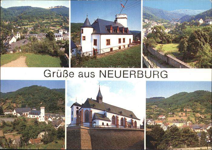 Neuerburg Eifel Teilansichten Burg Pfarrhaus Kirche Luftkurort Deutsch Luxemburg