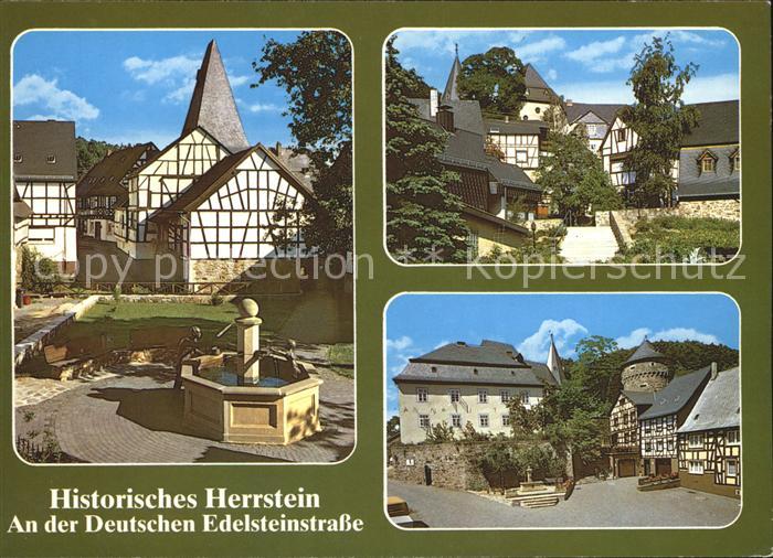 Herrstein Historischer Ortskern Fachwerkhaeuser Deutsche Edelsteinstrasse