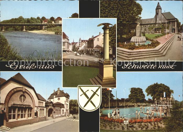 Schwerte Ruhr Bruecke Denkmal Brunnen Kirche Freibad Bahnhofsgaststaette