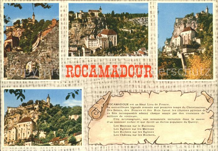 Rocamadour Maison sur le Ruisseau Eglises Rochers Chateau