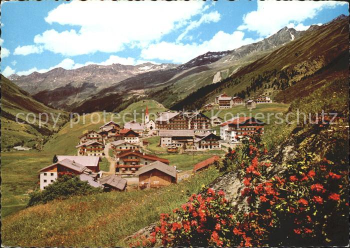 Obergurgl Soelden Tirol Hoechstgelegenes Kirchdorf Europas Alpenpanorama Blumen