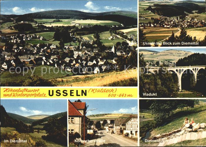 Usseln Hoehenluftkurort Wintersportplatz Diemeltal Viadukt Quelle Koerbacherstra