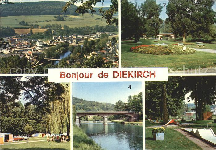 Diekirch Vue generale Parc Camping Pont de la Sure Minigolf