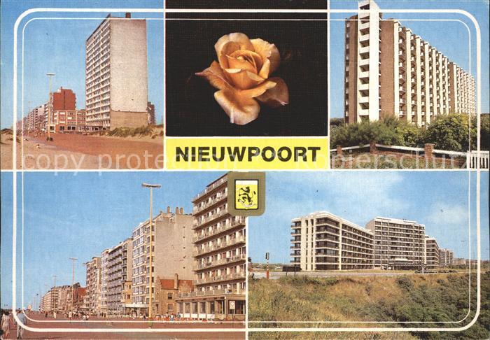 Nieuwpoort West-Vlaanderen Hochhaeuser Wohnblocks Siedlung Rose
