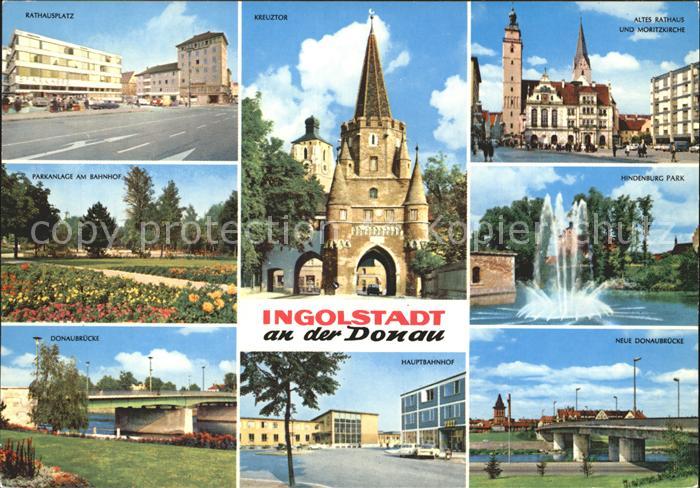 INGOLSTADT CITY Rathausplatz Kreuztor Altes Rathaus Moritzkirche Hindenbug Park