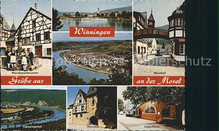 Winningen Mosel Weinhexenbrunnen Trachten Weinhof Lagerfaesser Horntor Campingin