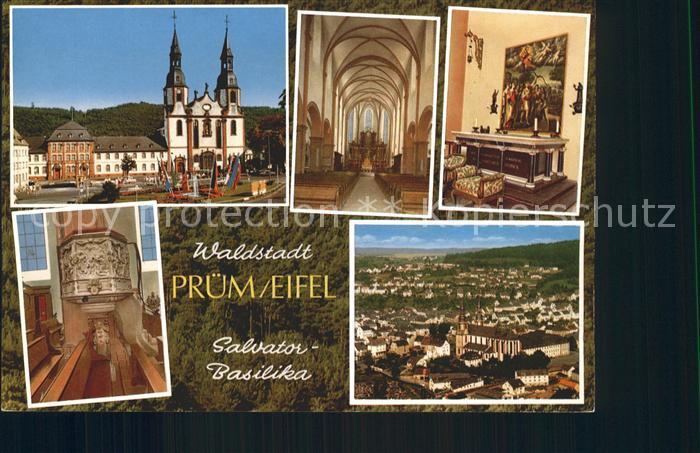 Pruem Eifel Gesamtansicht mit Abtei Salvator Basilika