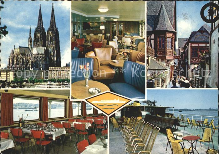 Koeln Rhein MS Rijnstroom Faehre Koelner Dom Gasse Weinlokal