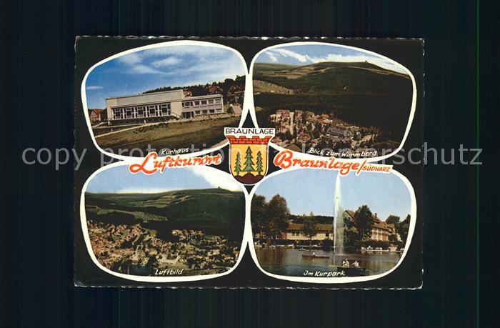 Braunlage Harz Kurhaus Wurmberg Kurpark Fontaene Fliegeraufnahme