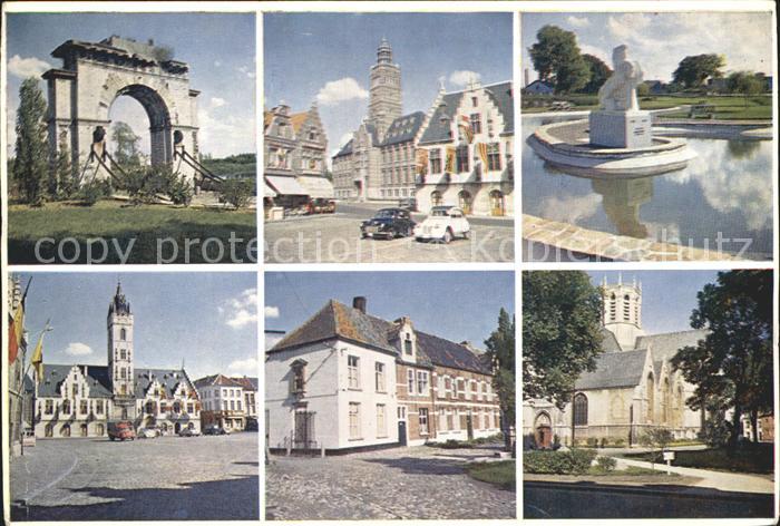 Dendermonde Markt Gerichtshof Rathaus Kirche Denkmal Ruine