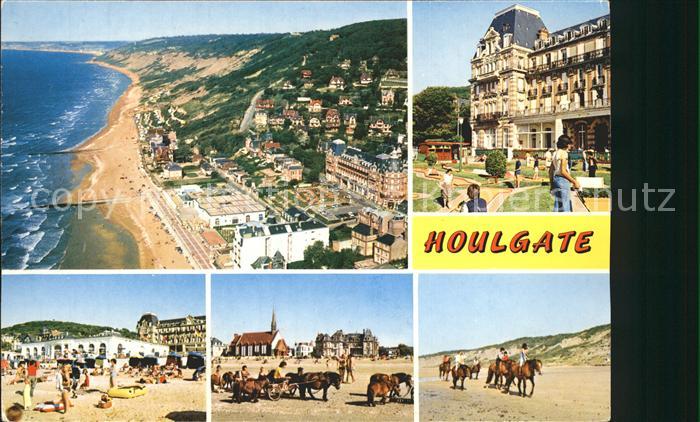 Houlgate Vue aerienne Golf miniature Equitation sur la plage