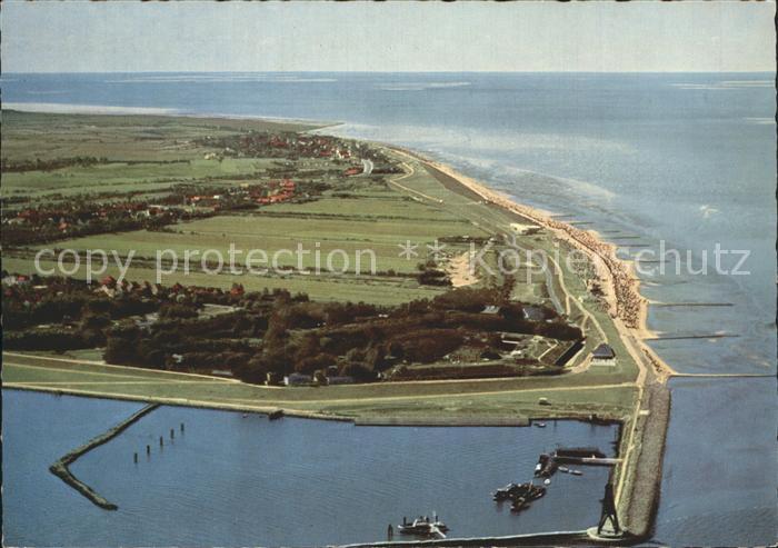 Cuxhaven Nordseebad Kugelbake und Strandbad Doese Fliegeraufnahme