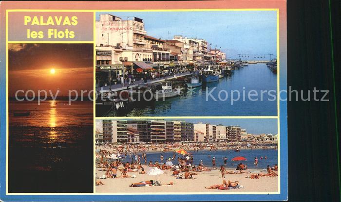 Palavas-les-Flots Herault Sonnenuntergang Hafen Strand