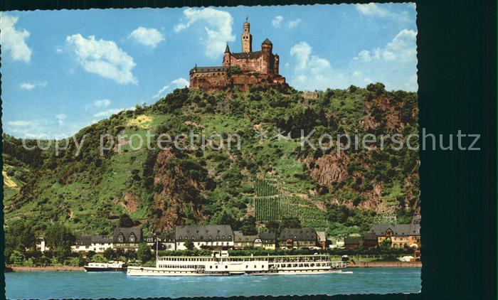 Braubach Rhein Marksburg Dampfer