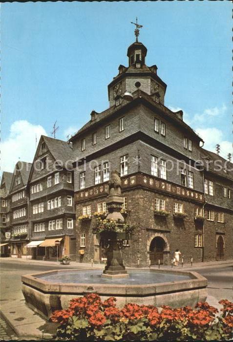 Herborn Hessen Rathaus Brunnen 1000jaehrige Stadt an der Dill