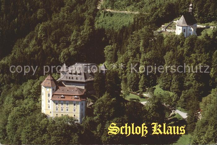 Klaus Pyhrnbahn Schloss Klaus mit Bergkirche Fliegeraufnahme