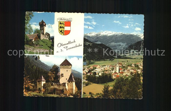 Obervellach Kaernten Panorama Alpen Burg Niederfalkenstein Burg Groppenstein