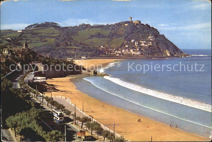 San Sebastian  Pais Vasco ES Miraconcha y Monte Igueldo Playa