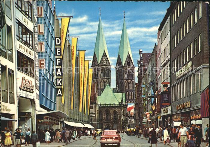 BREMEN  CITY Obernstrasse und Dom