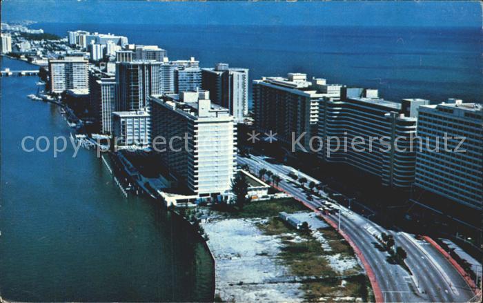 Miami Florida Collins Avenue Indian Creek looking north