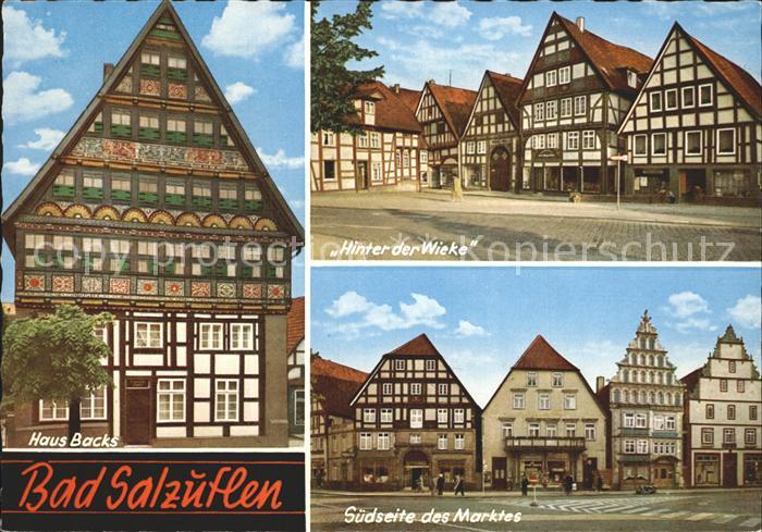 Bad Salzuflen Hinter der Wieke Suedseite Markt Haus Backs