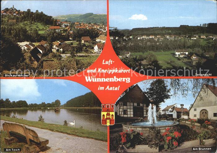 Wuennenberg Bad Kirche Teich Brunnen