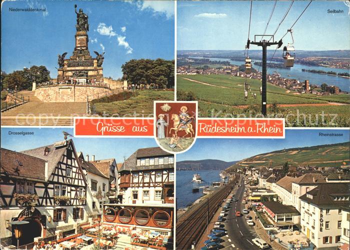 Ruedesheim Rhein Seilbahn Rheinstrasse Drosselgasse Niederwalddenkmal