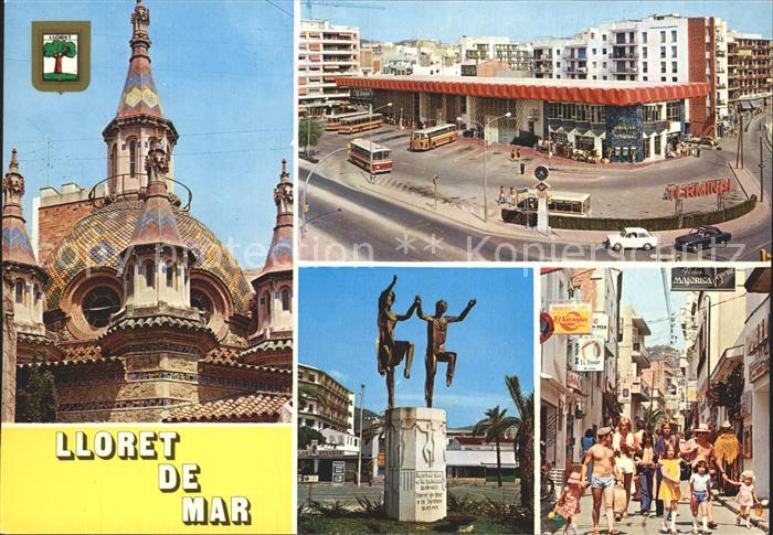 Lloret de Mar Denkmal Bahnhof Strassenmotiv