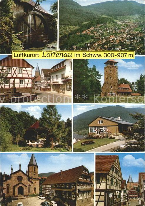 Loffenau Bad Herrenalb Turm Kirche Wasserrad